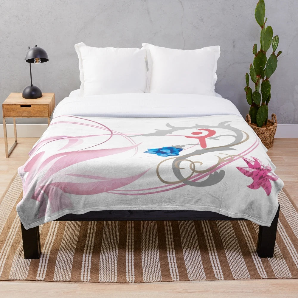 Final Fantasy XIV inspired White Mage plush blanket