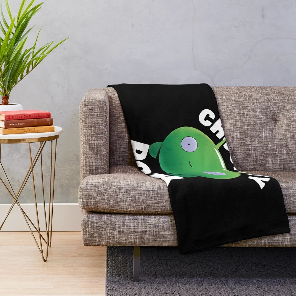 Soft, plush blanket featuring characters from the TV series Final Space, including Mooncake, Gary, and other beloved characters.