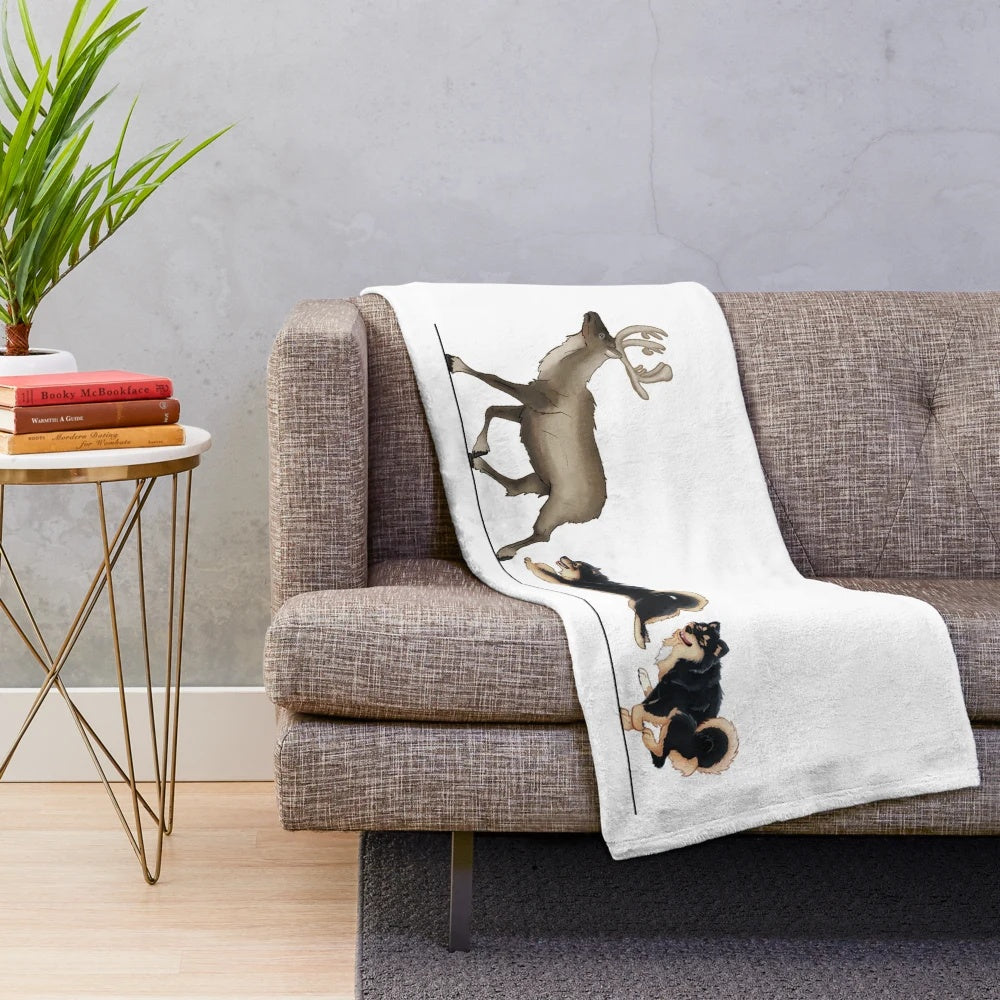 Finnish Lapphund Reindeer Herder plush blanket