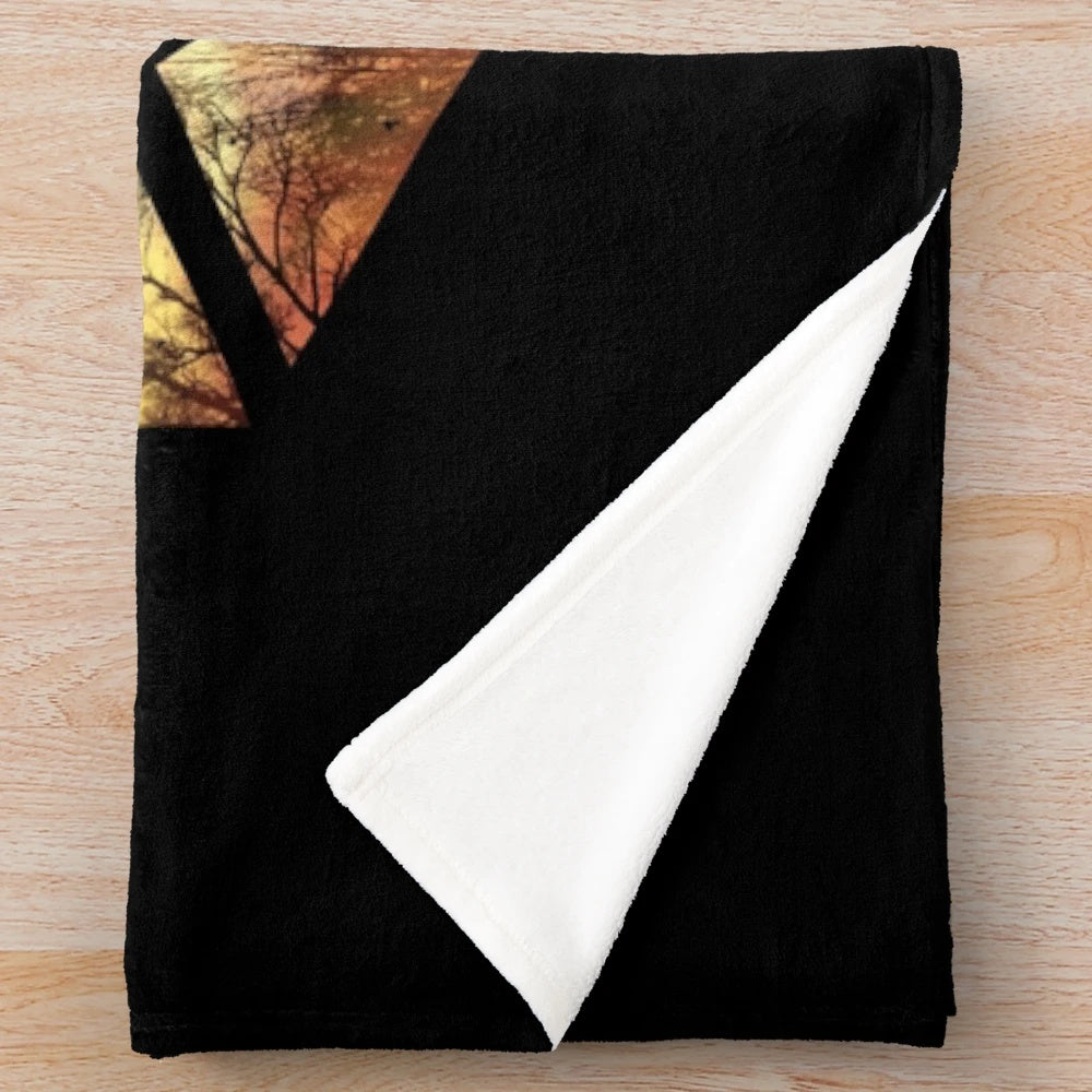 Fire dragon themed d20 dice plush blanket for tabletop RPG fans