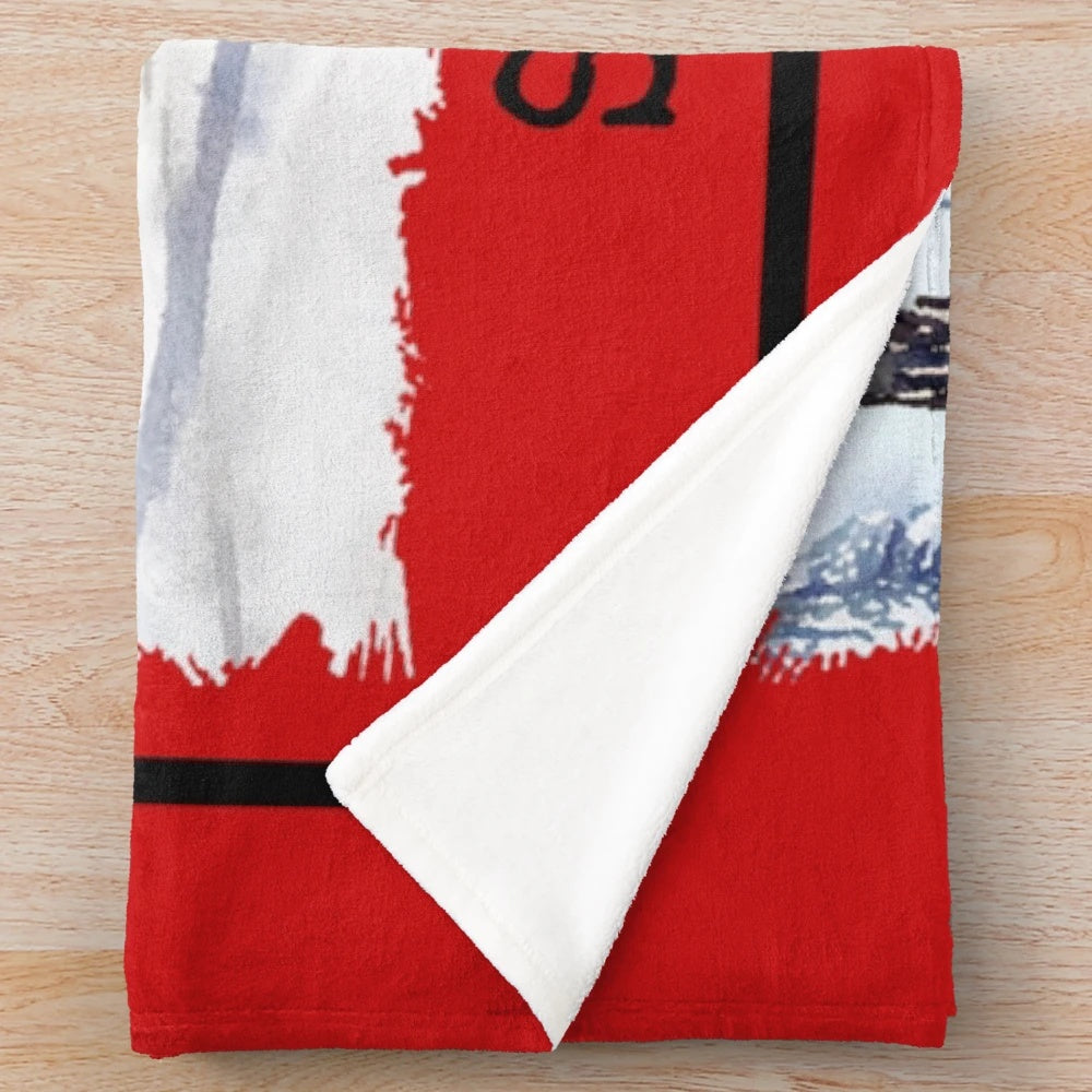 Plush blanket featuring a firetruck design inspired by the 1970s TV show 'Emergency!