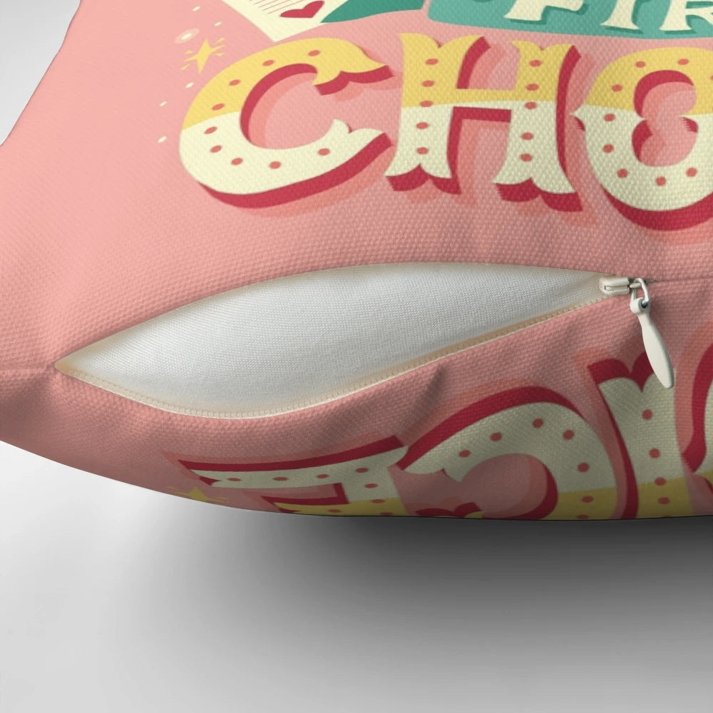 First Choice Pillow with Quotes and Typography Inspired by YA Novels