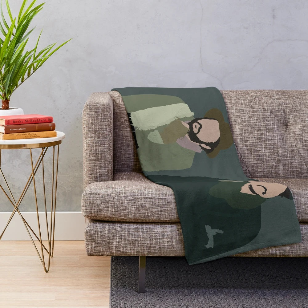 First Cow movie-inspired plush blanket with film characters