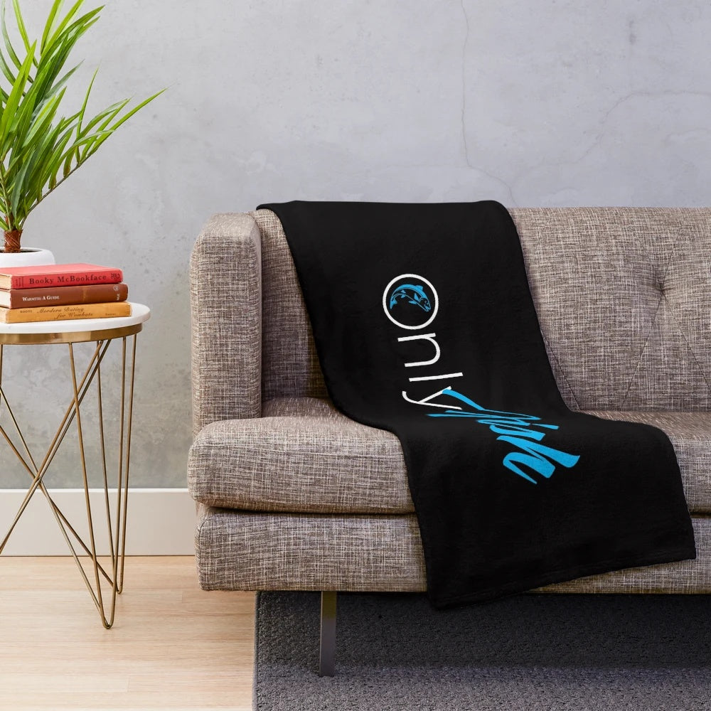 Soft and cuddly plush blanket featuring a fish design, perfect for fishing and outdoor enthusiasts