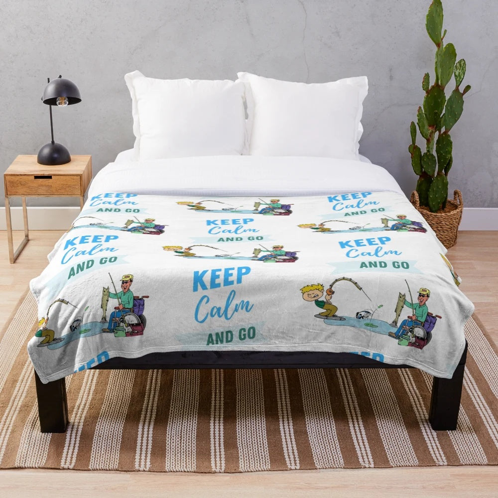 Fishing plush blanket for a stress-free hobby