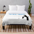 Plush blanket with fishing trip design for relaxation and hobby enthusiasts