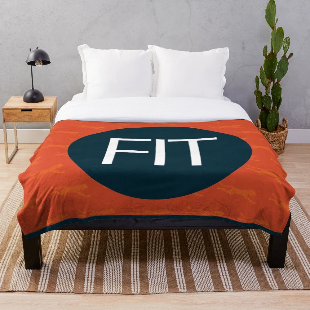 FIT Plush Blanket - Stylish College Accessory