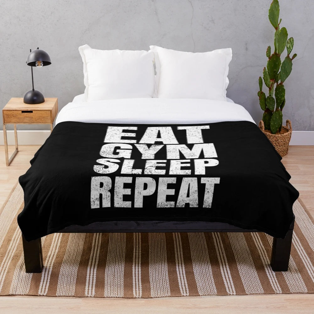 Fitness Gym Sport Bodybuilding Plush Blanket
