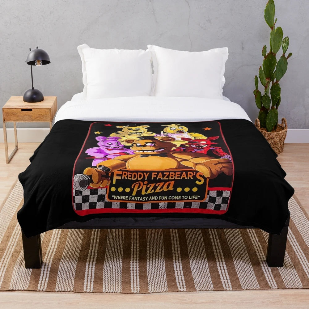 Five Nights at Freddy's inspired plush blanket