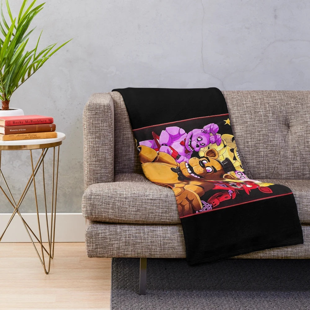 Five Nights at Freddy's inspired plush blanket