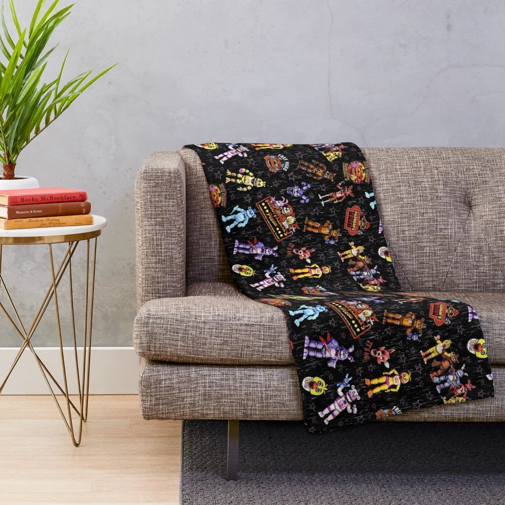 Five Nights at Freddy's inspired plush blanket