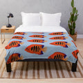 Flame Angelfish Plush Blanket for Aquarium Lovers