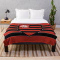 Flamengo plush blanket with soccer/football design