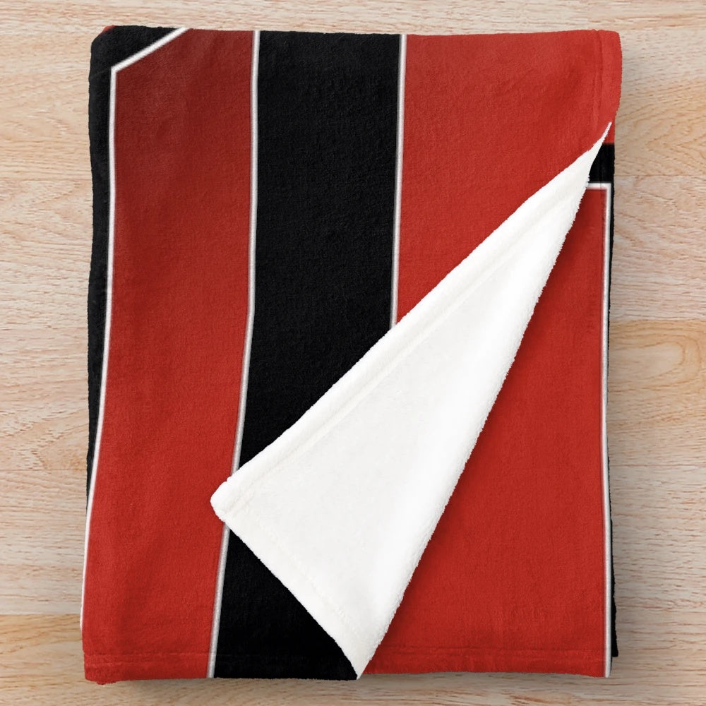 Flamengo plush blanket with soccer/football design