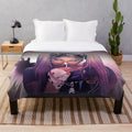 Flaming pink vignette design plush blanket