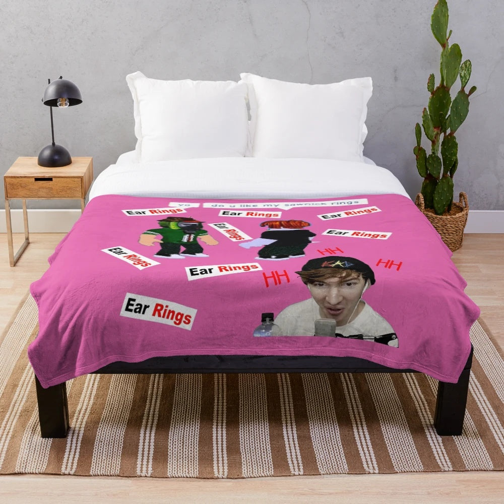 Soft and cuddly flamingo-themed plush blanket