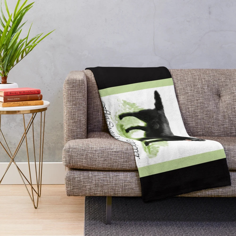 Flat-Coated Retriever Themed Plush Blanket