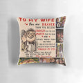 Cozy fleece blanket warmer with the message "To My Wife, You're Braver Than You Believe"