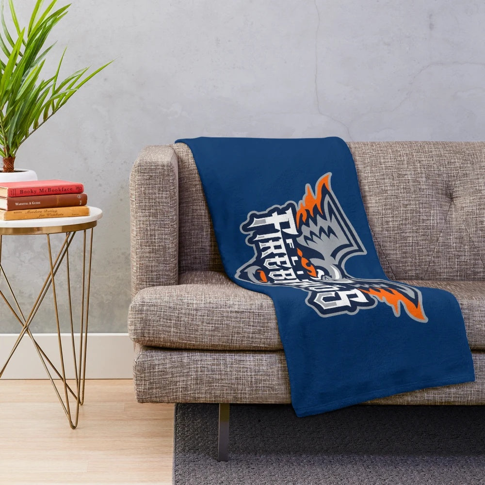 Flint Firebirds Hockey Inspired Plush Blanket