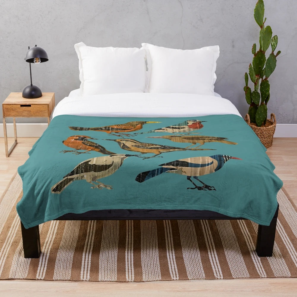 Flock of birds plush blanket