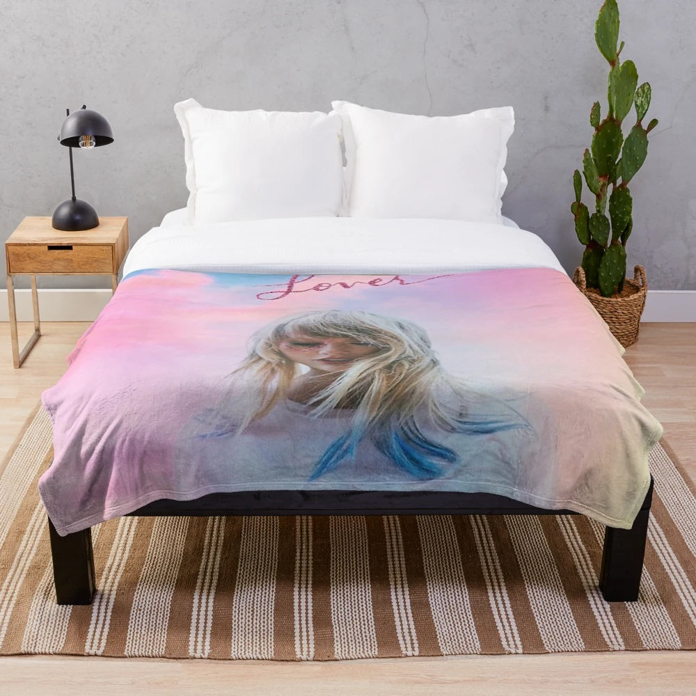 Soft and cozy plush blanket featuring the "floker" design for music lovers
