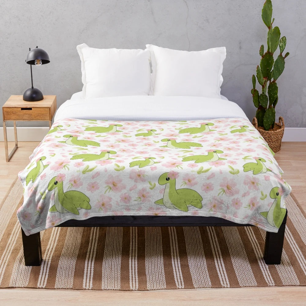 Floral Nessie Plush Blanket with Soft, Cozy Material