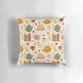 A cozy, floral-patterned pillow perfect for reading and tea time.