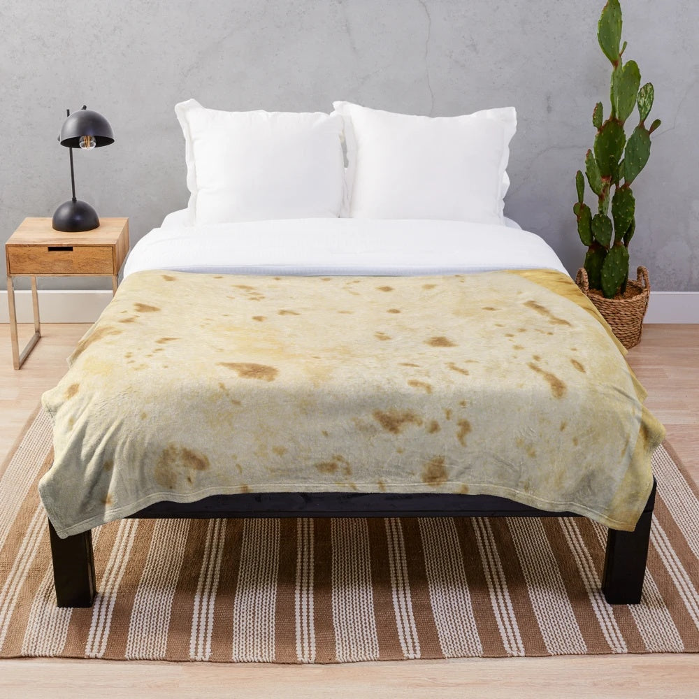 Flour tortilla pattern plush blanket
