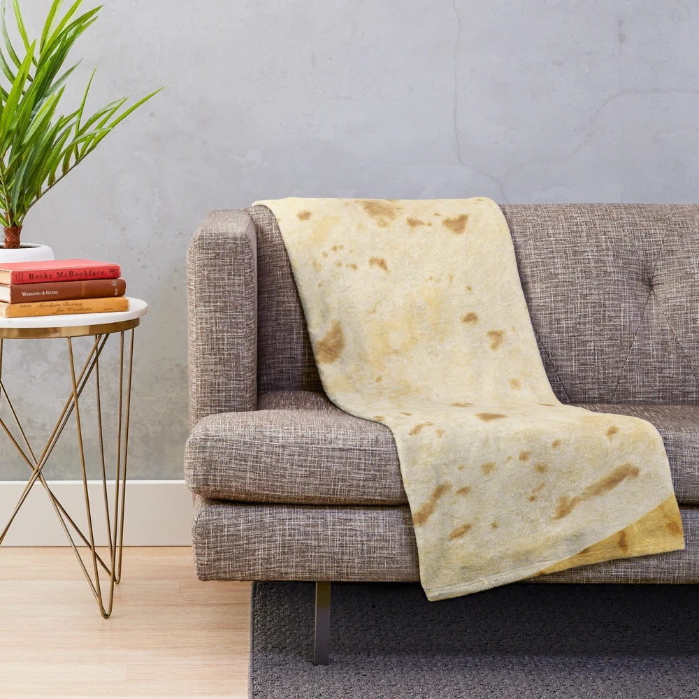 Flour tortilla pattern plush blanket