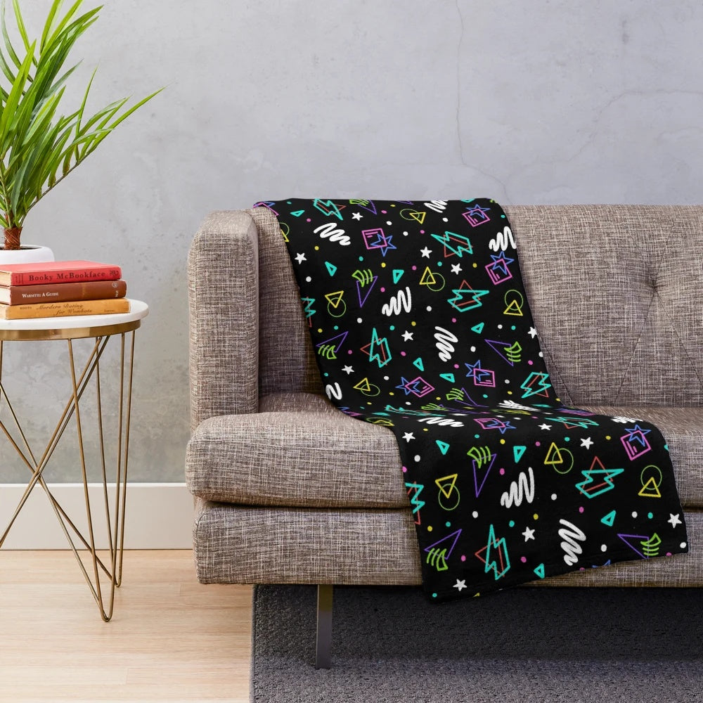 FNAF Security Breach inspired plush blanket with arcade carpet design