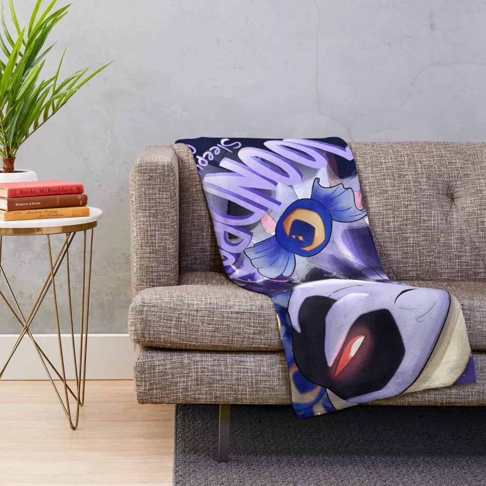 FNAF Security Breach Plush Blanket featuring Sun and Moon design