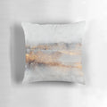 A soft, abstract fog-inspired pillow with a minimalist, modern design and a bright, light texture.