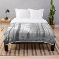 Plush blanket with folklore-inspired pop art design