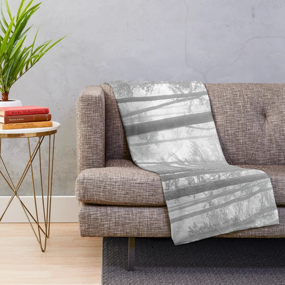 Plush blanket with folklore-inspired pop art design