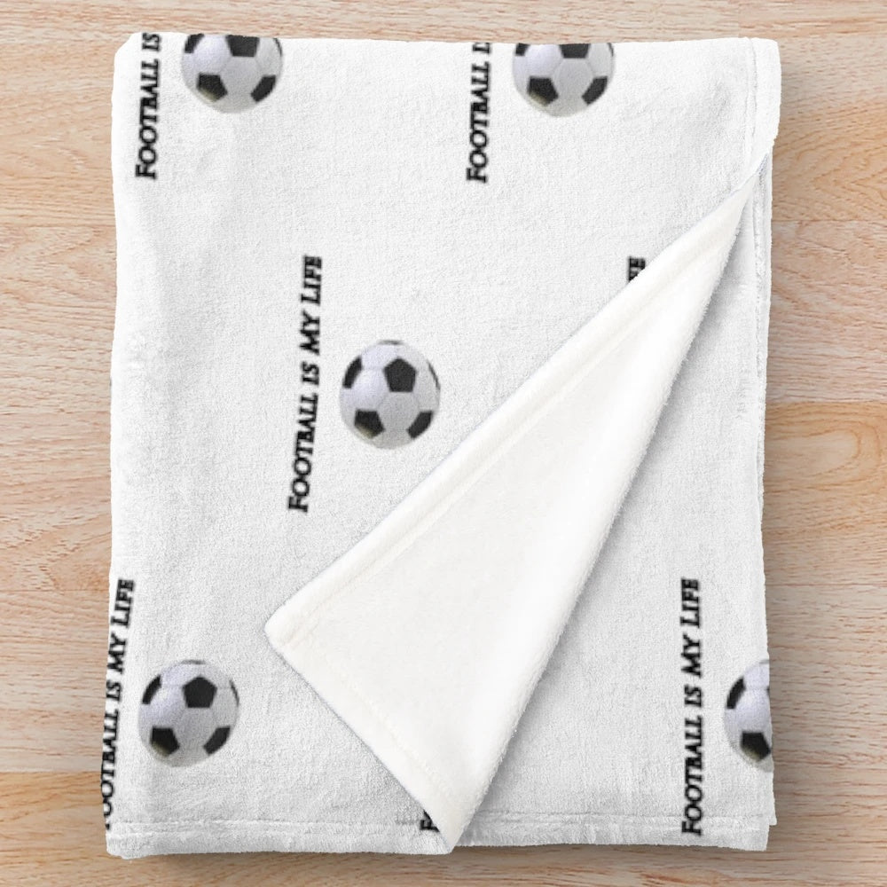 Football plush blanket