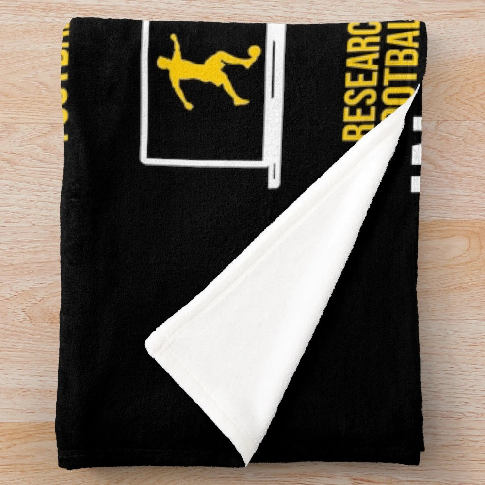 Football/Soccer-themed plush blanket for hobby enthusiasts