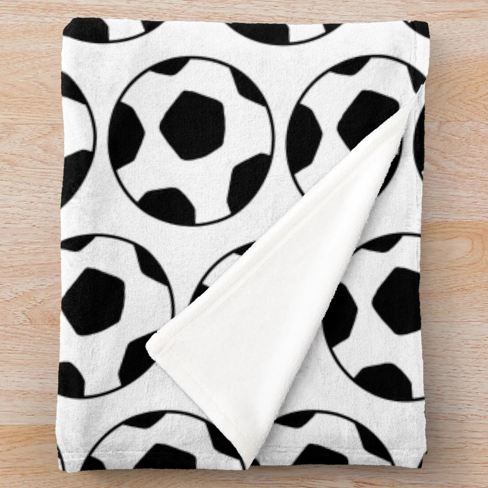 Football-themed plush blanket