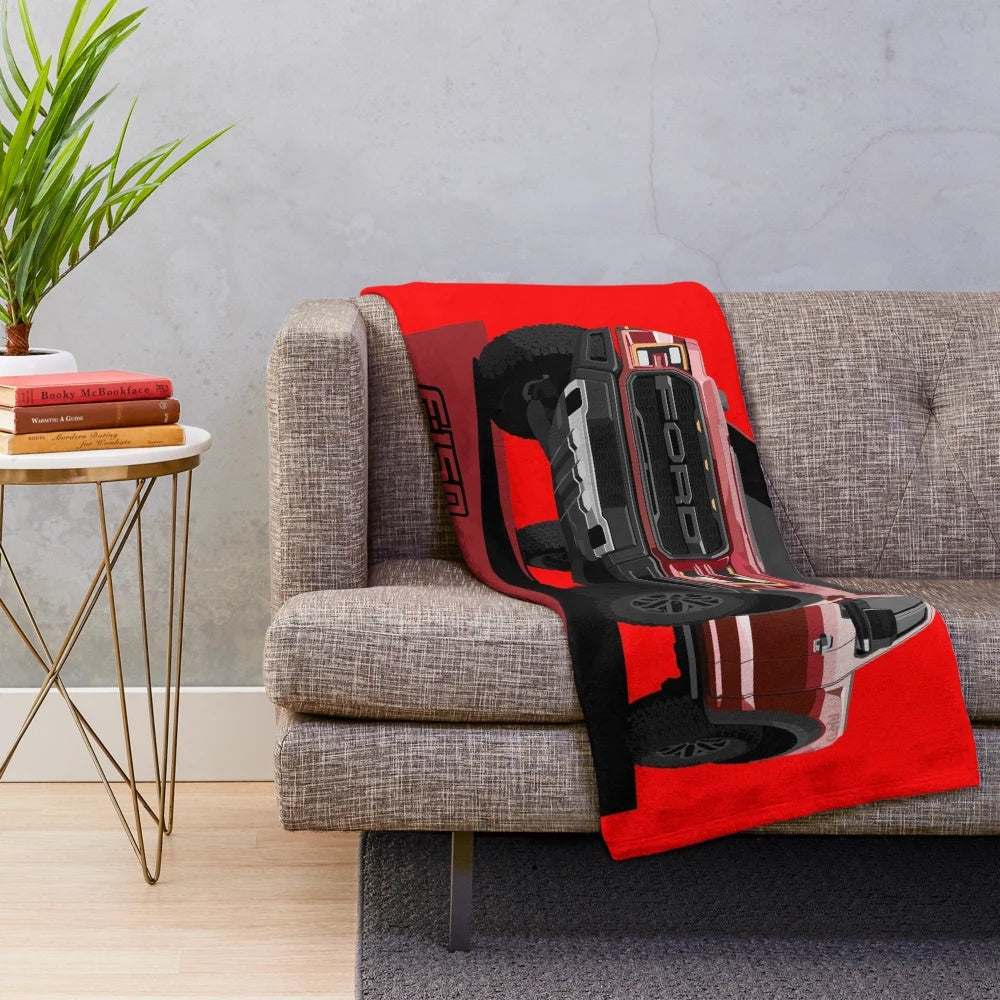 Ford F-150 Raptor inspired plush blanket