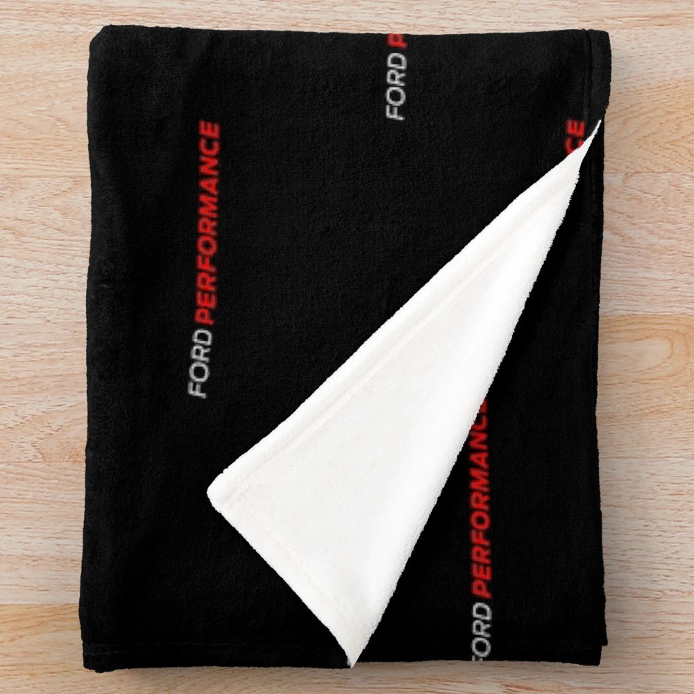 Ford performance-inspired plush blanket