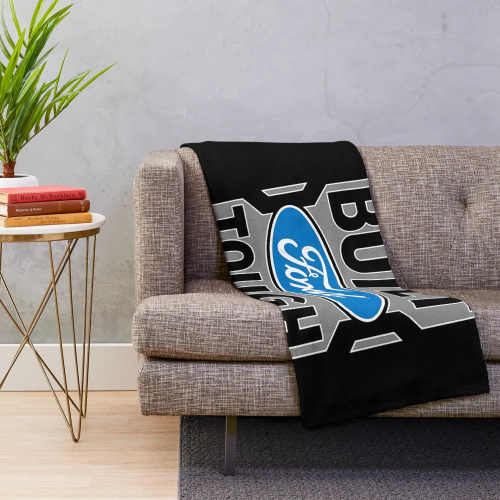 Ford Trucks Plush Blanket with Built Ford Tough Design