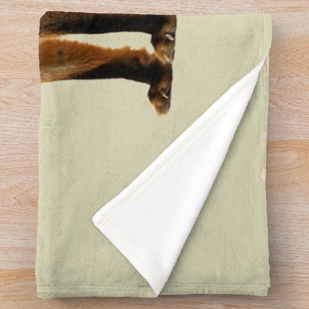 Forest fox plush blanket with a soft, fluffy design