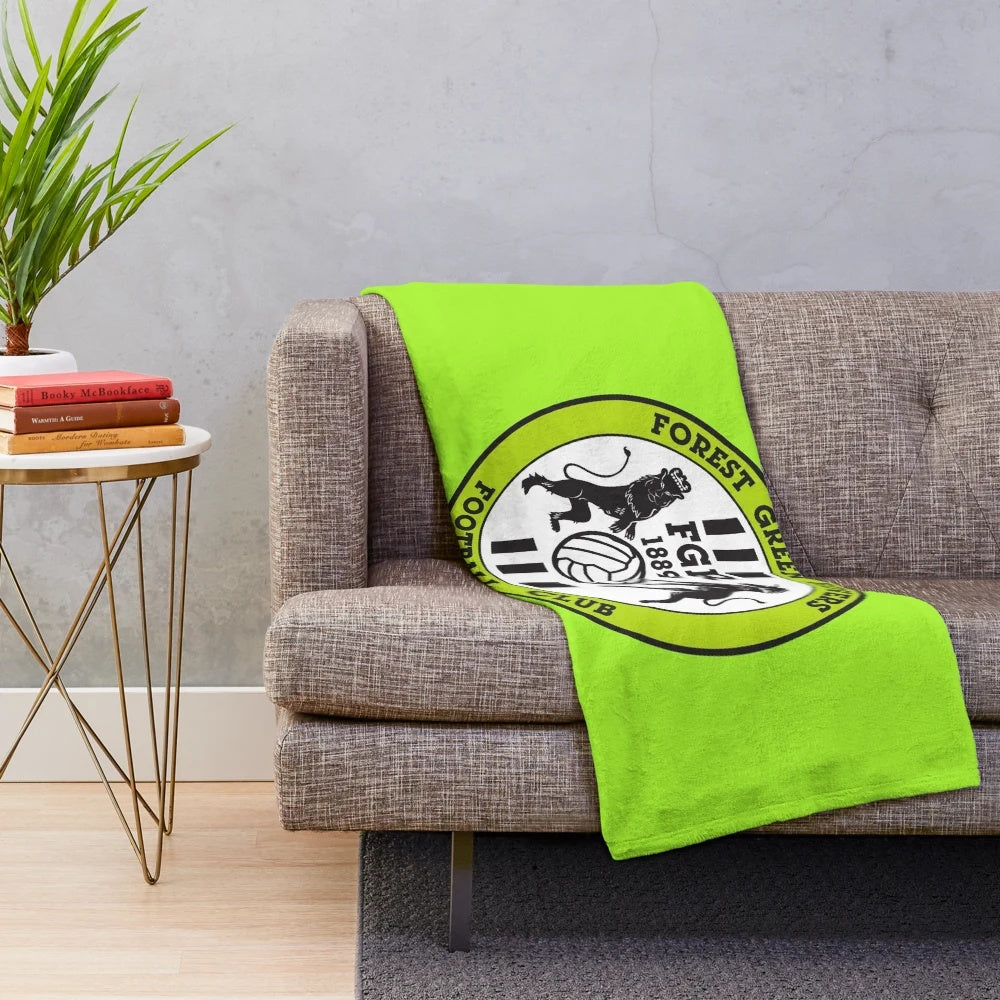 Forest Green Rovers FC plush blanket with football team logo