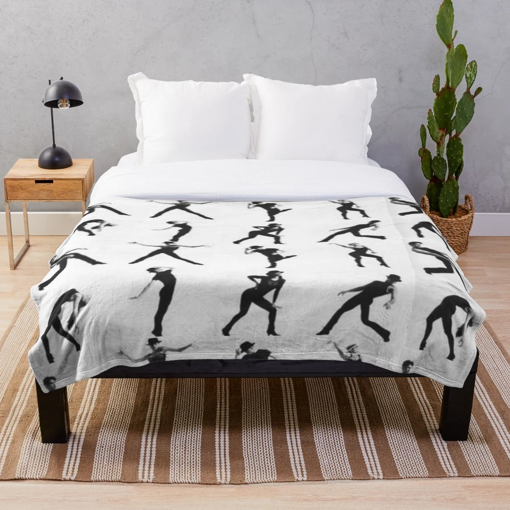Fosse-inspired plush blanket for dance and musical theater enthusiasts