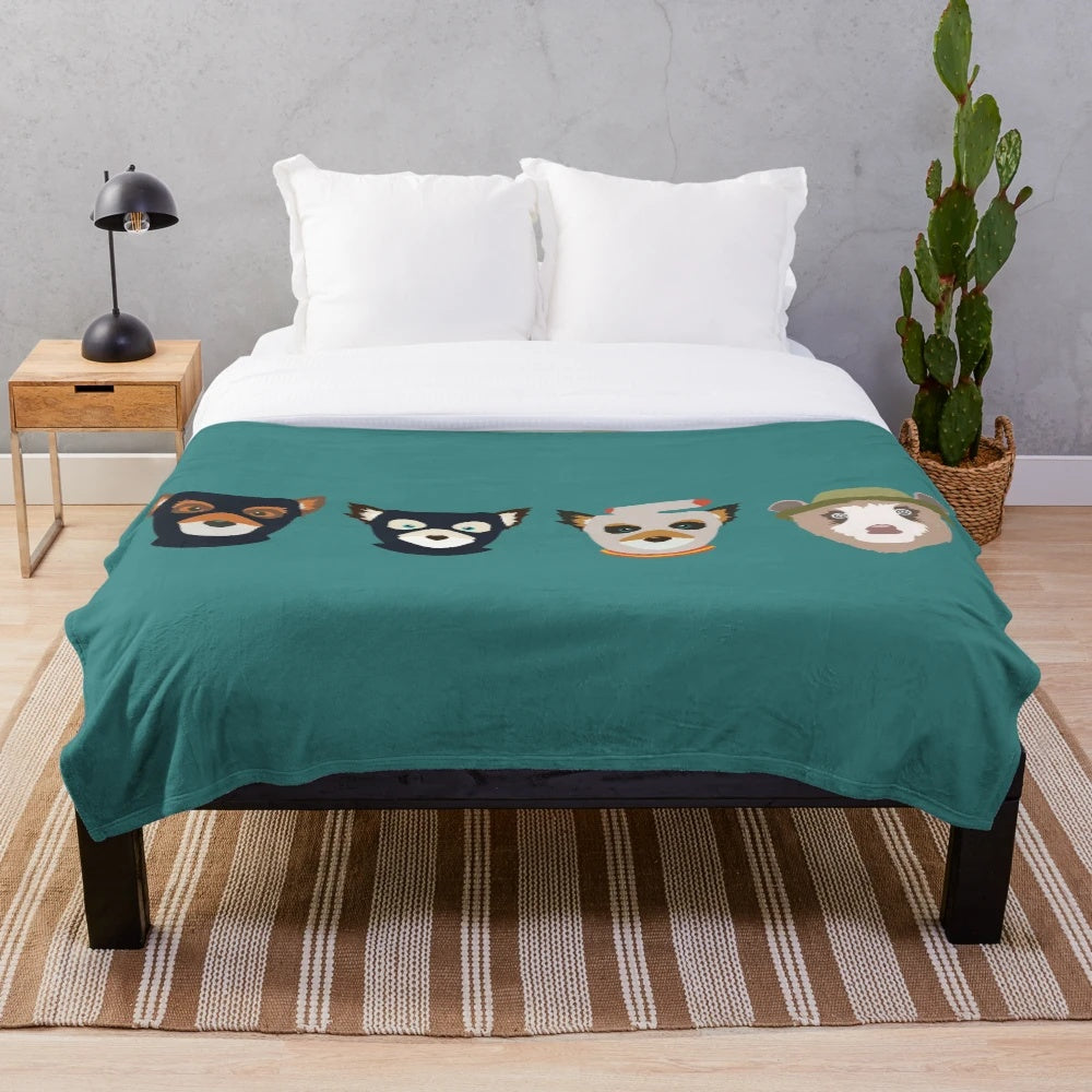 Fantastic Mr. Fox inspired plush blanket with cute fox design