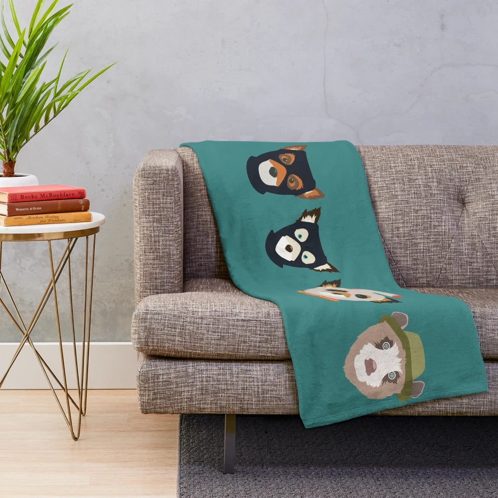 Fantastic Mr. Fox inspired plush blanket with cute fox design