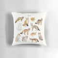 Soft, plush pillow featuring a detailed illustration of a fox in a woodland setting