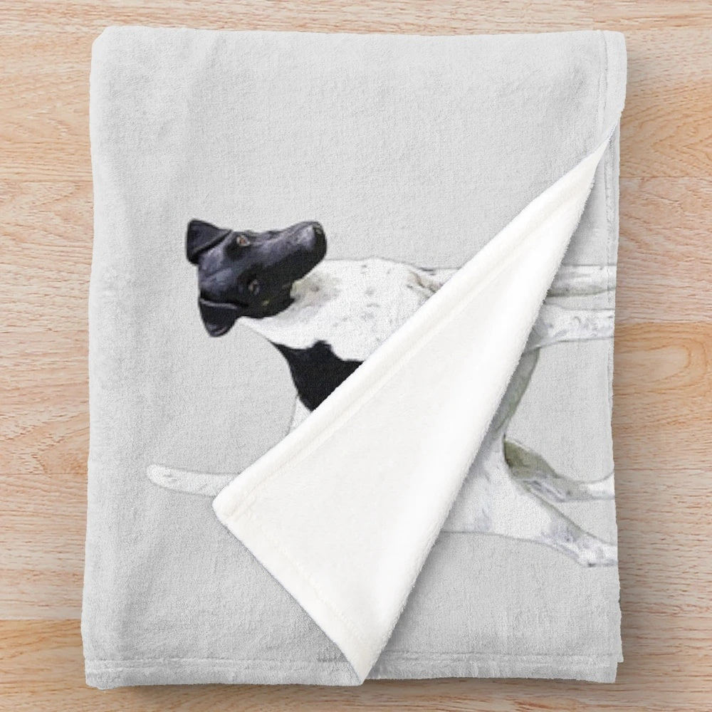 Soft and cuddly plush blanket featuring the adorable smooth fox terrier breed