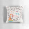 Soft and plush fox-patterned pillow with a cozy, literary design