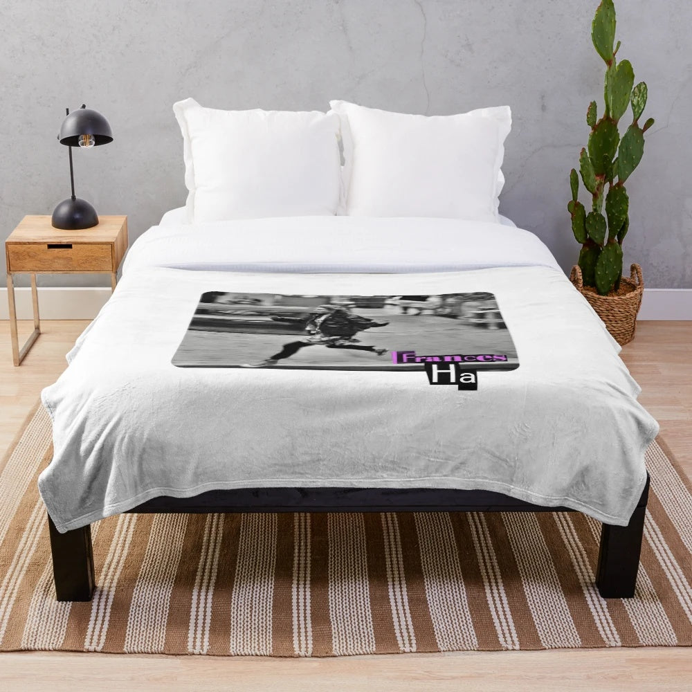 Frances Ha Plush Blanket featuring a cozy design for movie and literature enthusiasts