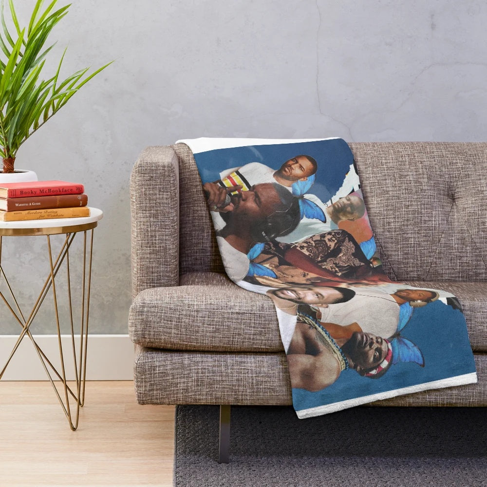 Frank Ocean inspired plush blanket with soft, cozy material